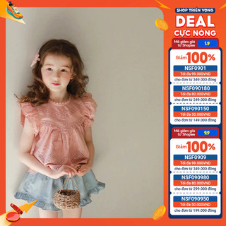 Áo Bé Gái +  Quần Đùi Bé Gái Phong Cách Hàn Quốc, Hàng QC Cao Cấp