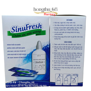 SinuFresh (Muối Rửa Mũi Xoang) hộp 10 gói +lọ 180ml