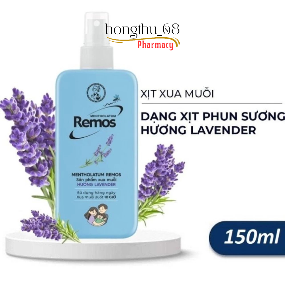 Xịt Chống Muỗi Remos Hương Lavender 150ml