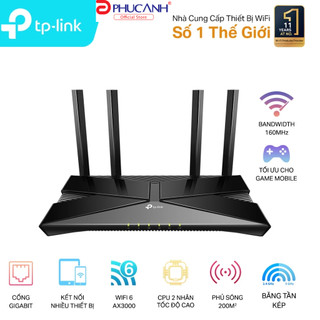 Bộ phát wifi 6 TP-Link Archer AX53 (Chuẩn AX/ AX3000Mbps/ 4 Ăng-ten ngoài/ Wifi Mesh/ 45User)
