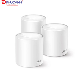 Bộ phát wifi 6 TP-Link Deco X10 3-Pack (Chuẩn AX/ AX1500Mbps/ 2 Ăng-ten ngầm/ Wifi Mesh/ Dưới 100 User)