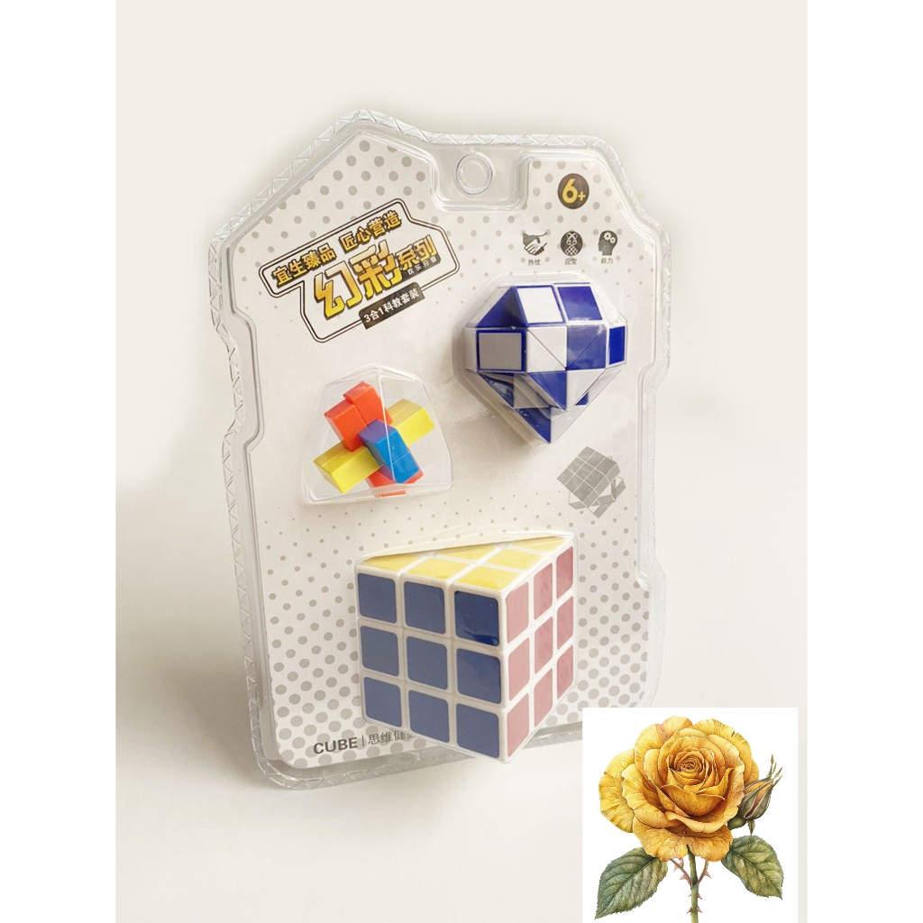 Vỉ 3 cục rubik to nhỏ 3x3