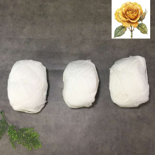 Len sợi đan móc màu trắng
