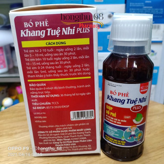 Bổ phế Khang Tuệ Nhi Plus chai 100ml