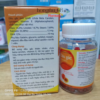 Dầu gấc Isopharco lọ 100 viên