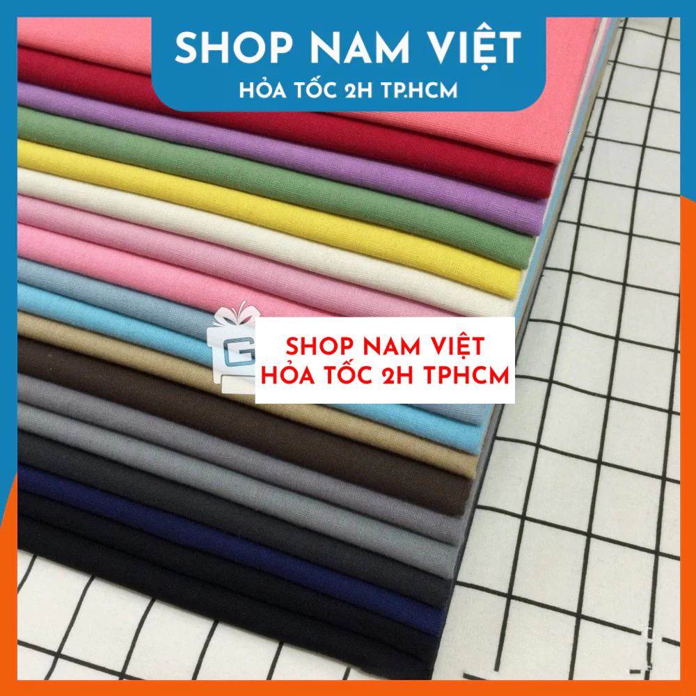 [155 * 95cm] Vải Linen, Vải Thô Trải Bàn Thô Màu Trơn Rộng 150cm Dài 95cm