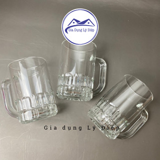 Bộ 6 ly uống bia thuỷ tinh quai ug 372 Thái Lan cao cấp
