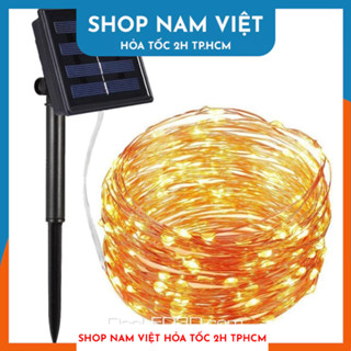 Dây Đèn LED Đom Đóm Năng Lượng Mặt Trời, Chống Nước Trang Trí Sân Vườn