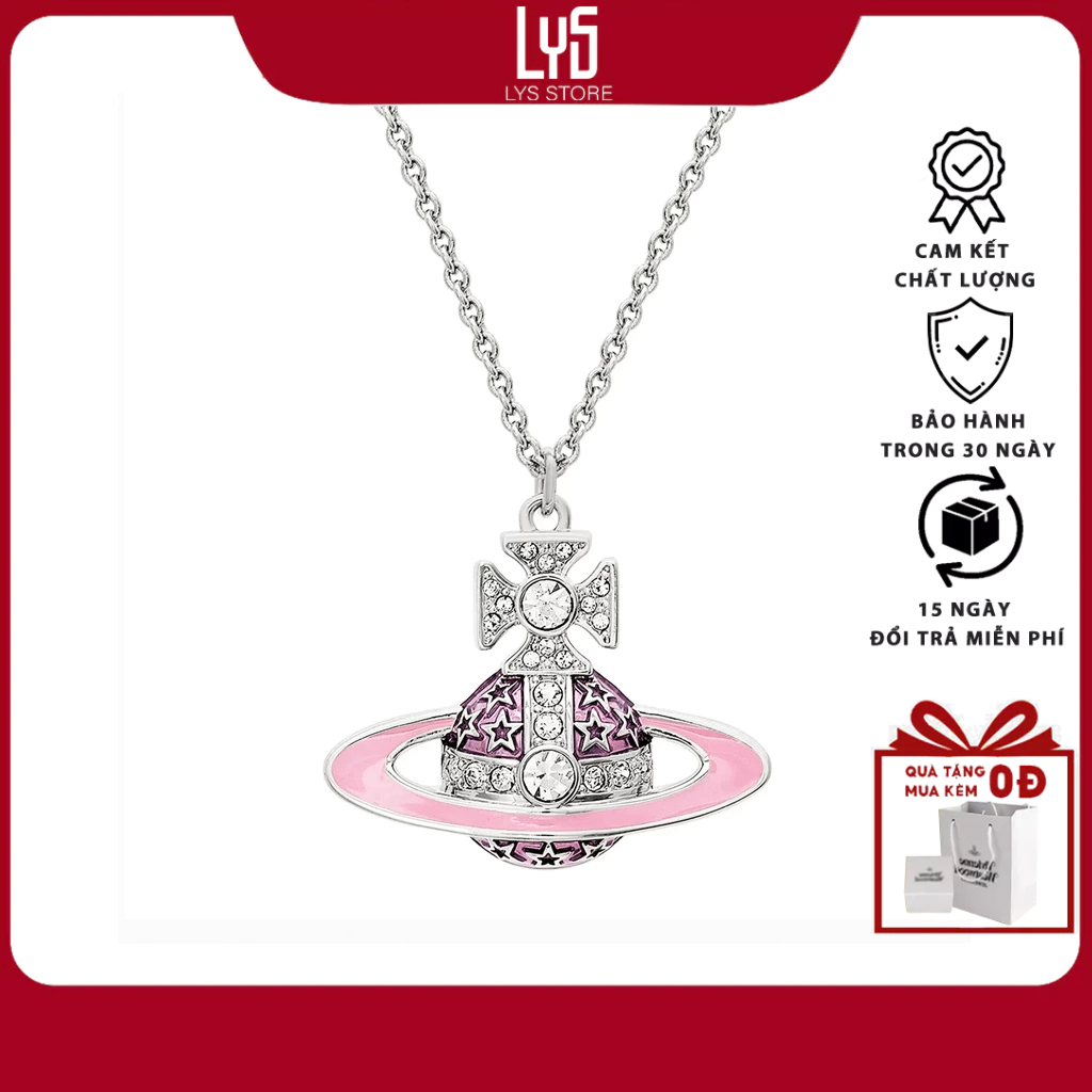 Dây chuyền nữ Lys cao cấp vũ trụ hồng 6210