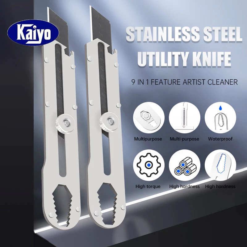  Kaiyo 15CM dao rọc giấy inox đa năng kim loại dao dọc giấy thép làm mịn cạnh 