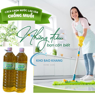 Nước Lau Sàn Hương Sả Chanh Citral C Chính Hãng 1500ml Dùng Để Khử Trùng, Xua Đuổi Ruồi Muỗi, Khử Mùi Hôi Hiệu Quả