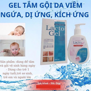 sữa tắm gội dưỡng ẩm Lacto gel  dành cho da khô, da nhạy cảm, á sừng vảy nến, ngứa kích ứng lọ 200ml