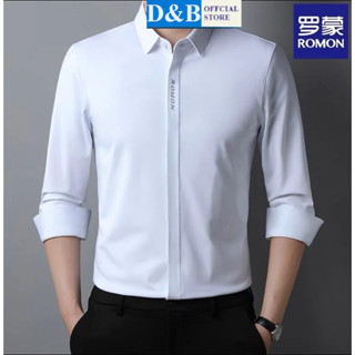 Áo sơ mi vải lụa Nam Đính Đá Romon - Phong cách Hàn Quốc 2024