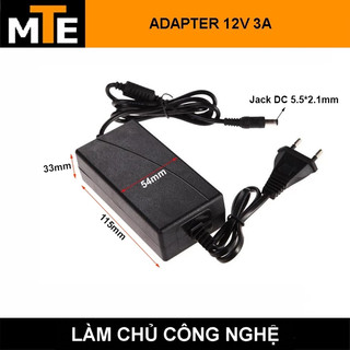 Nguồn adapter 12V 3A jack DC 5.5*2.1mm