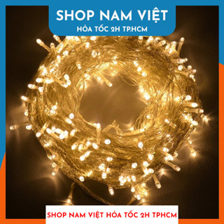 Dây Đèn LED Đom Đóm Fairy Light Trang Trí Ngoài Trời Chống Nước, Nhiều Chế Độ Sáng
