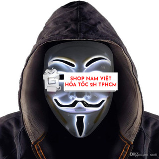 Mặt Nạ Hacker Anonymous Có Đèn LED Hóa Trang Cosplay Halloween