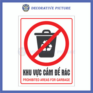 Biển Cảnh Báo Khu Vực Cấm Để Rác - Prohibited Areas For Garbage