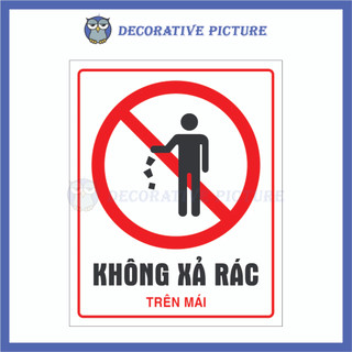 Biển Cấm Không Xả Rác Trên Mái