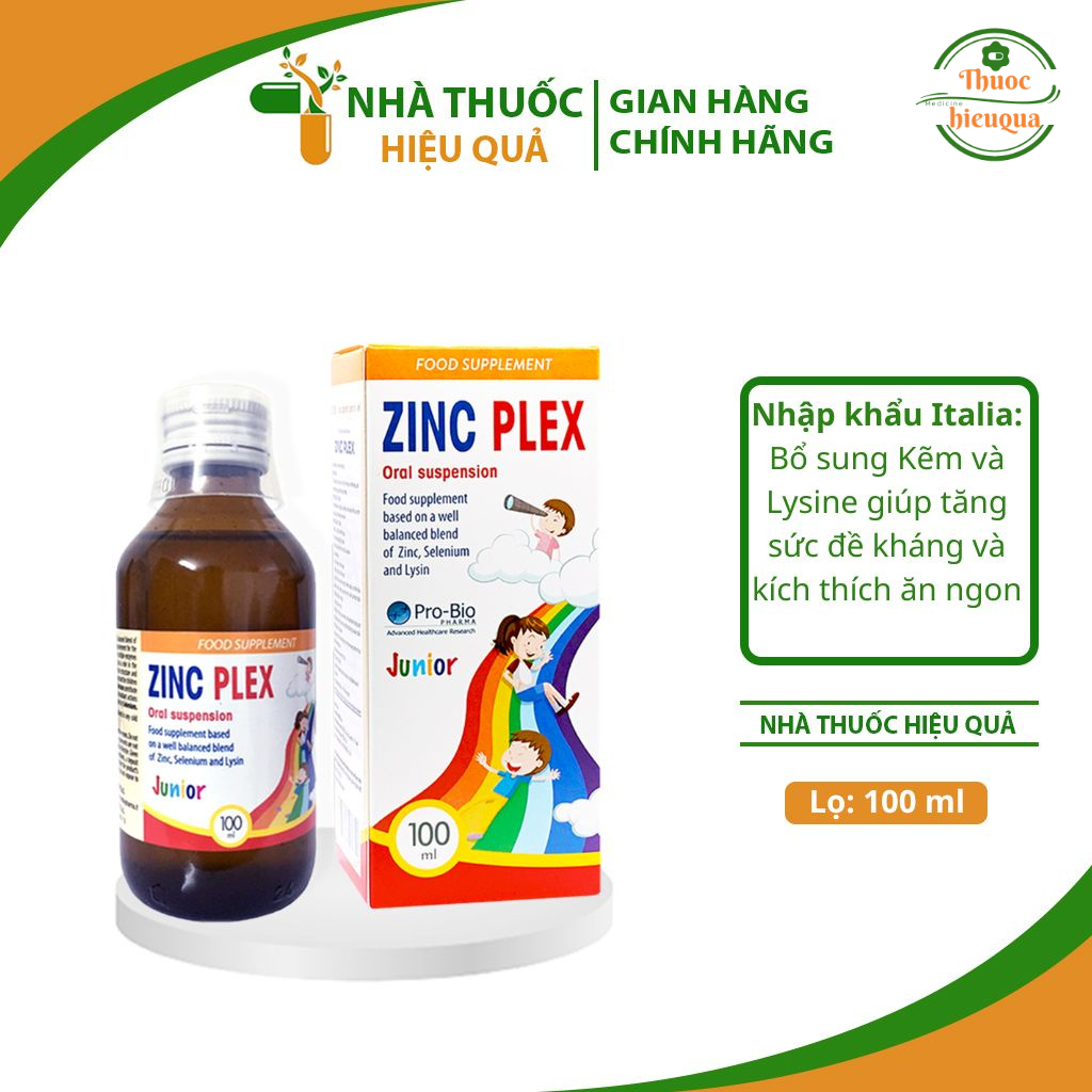 Siro ZinC Plex trợ tăng sức đề kháng, giúp bé ăn ngon miệng 100ml I Nhập khẩu chính hãng Italia.thuochieuqua