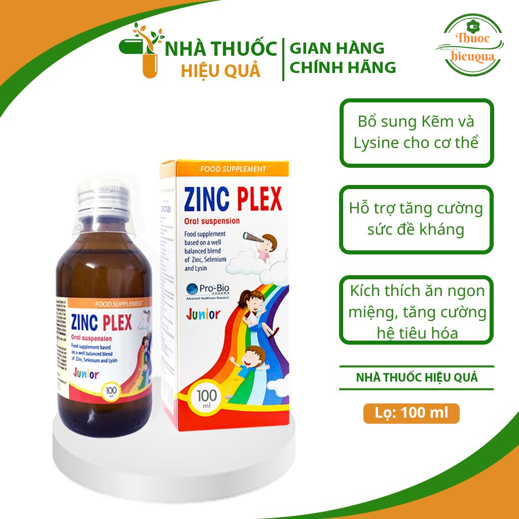 Siro ZinC Plex trợ tăng sức đề kháng, giúp bé ăn ngon miệng 100ml I Nhập khẩu chính hãng Italia.thuochieuqua