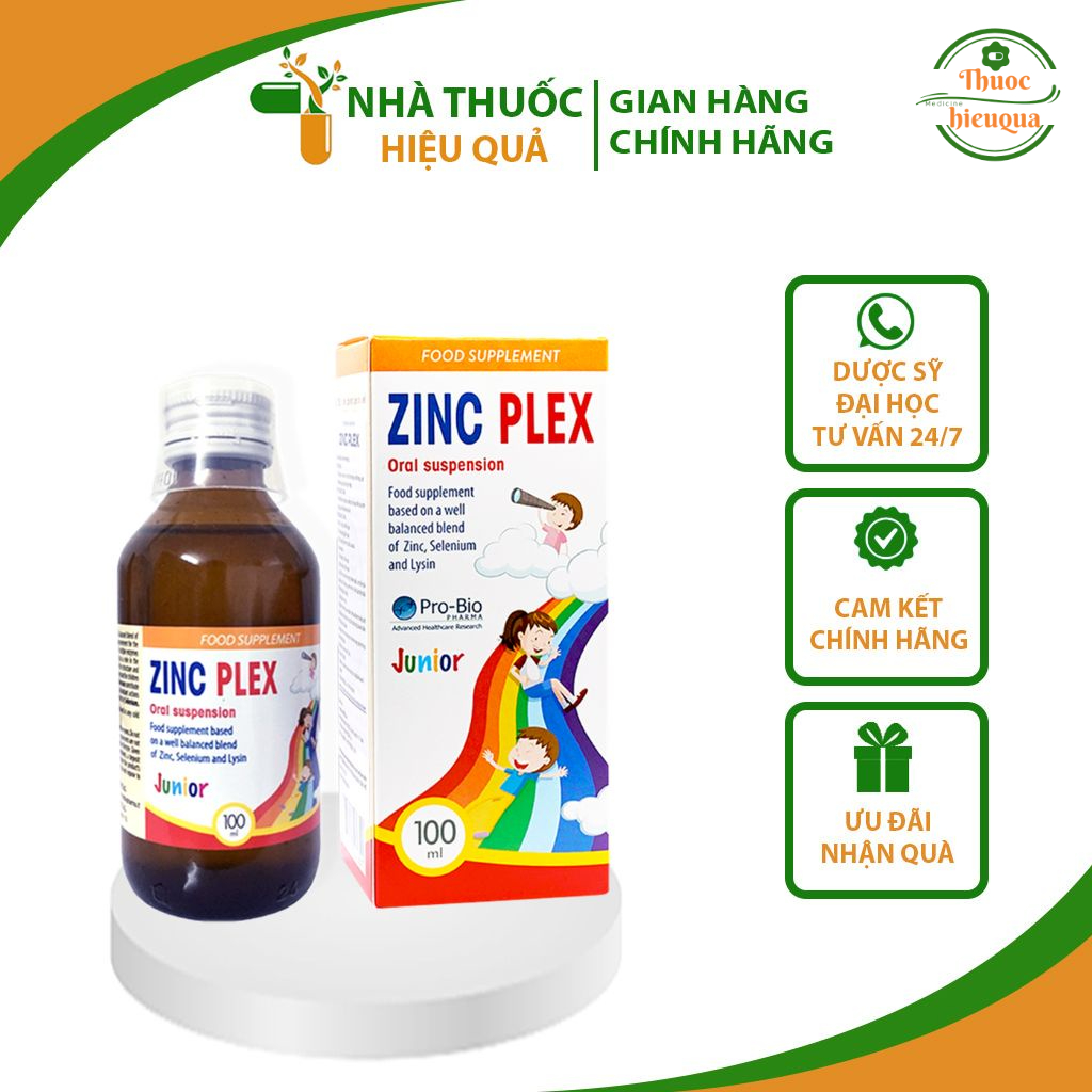 Siro ZinC Plex trợ tăng sức đề kháng, giúp bé ăn ngon miệng 100ml I Nhập khẩu chính hãng Italia.thuochieuqua