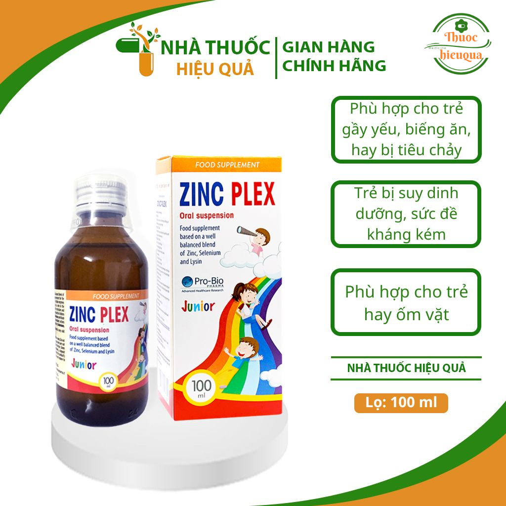 Siro ZinC Plex trợ tăng sức đề kháng, giúp bé ăn ngon miệng 100ml I Nhập khẩu chính hãng Italia.thuochieuqua
