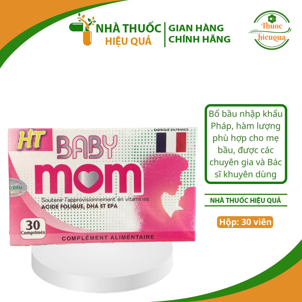 Bổ Bầu HT Baby Mom I Nhập khẩu chính hãng Pháp I Cung cấp đầy đủ dưỡng chất cho một thai kỳ khỏe mạn