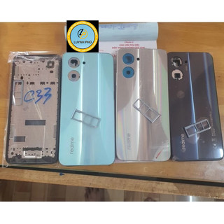Vỏ realme C33 có khay sim khung sườn(ko kính cam)