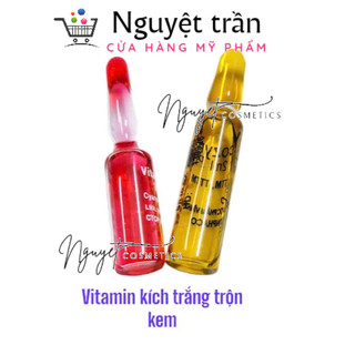 Ống đỏ vitamin trắng da pha kem siêu trắng