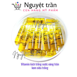 Ống đỏ vitamin trắng da pha kem siêu trắng