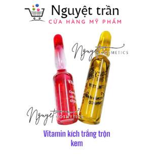 Ống vitamin kích trắng nước vàng nước đỏ trộn kem