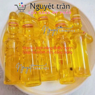 Ống vitamin kích trắng nước vàng nước đỏ trộn kem