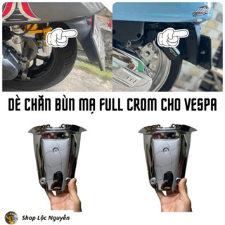 Dè chắn bùn sau mạ full chrome cho Vespa