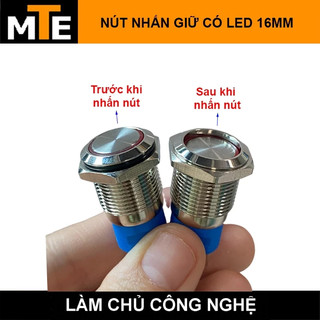 Nút nhấn 16MM nhấn giữ trạng thái ON/OFF 3-6V có led chống nước