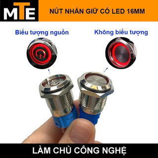 Nút nhấn 16MM nhấn giữ trạng thái ON/OFF 3-6V có led chống nước