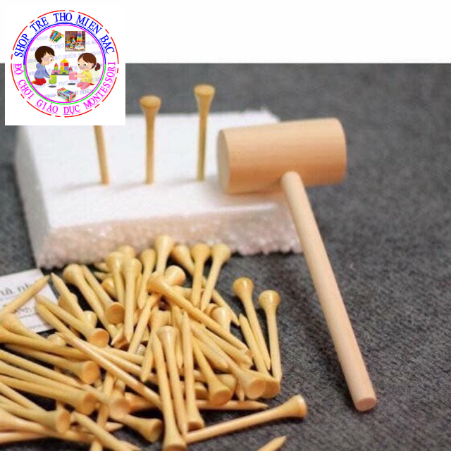 Búa gỗ + Đinh gỗ 20 chiếc