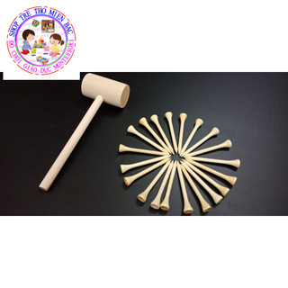 Búa gỗ + Đinh gỗ 20 chiếc