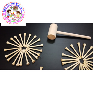 Búa gỗ + Đinh gỗ 20 chiếc