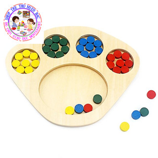 Khay phân loại màu Montessori
