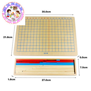Bảng cộng trừ mini Montessori (Mini Addition and Subtraction Strip Board)