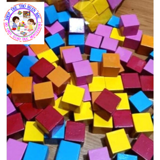 100 Khối gỗ vuông 2cm (cube-100PCS)