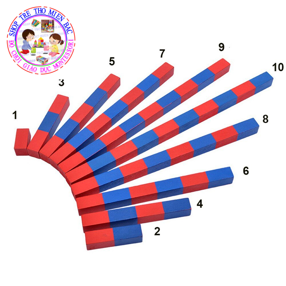 Gậy số Mini Montessori (Mini Numerical Rods)