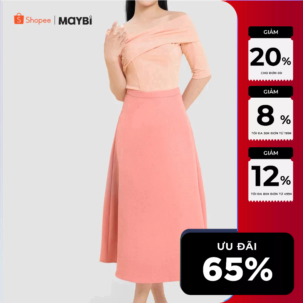 MAYBI Chân váy A midi pho xéo
