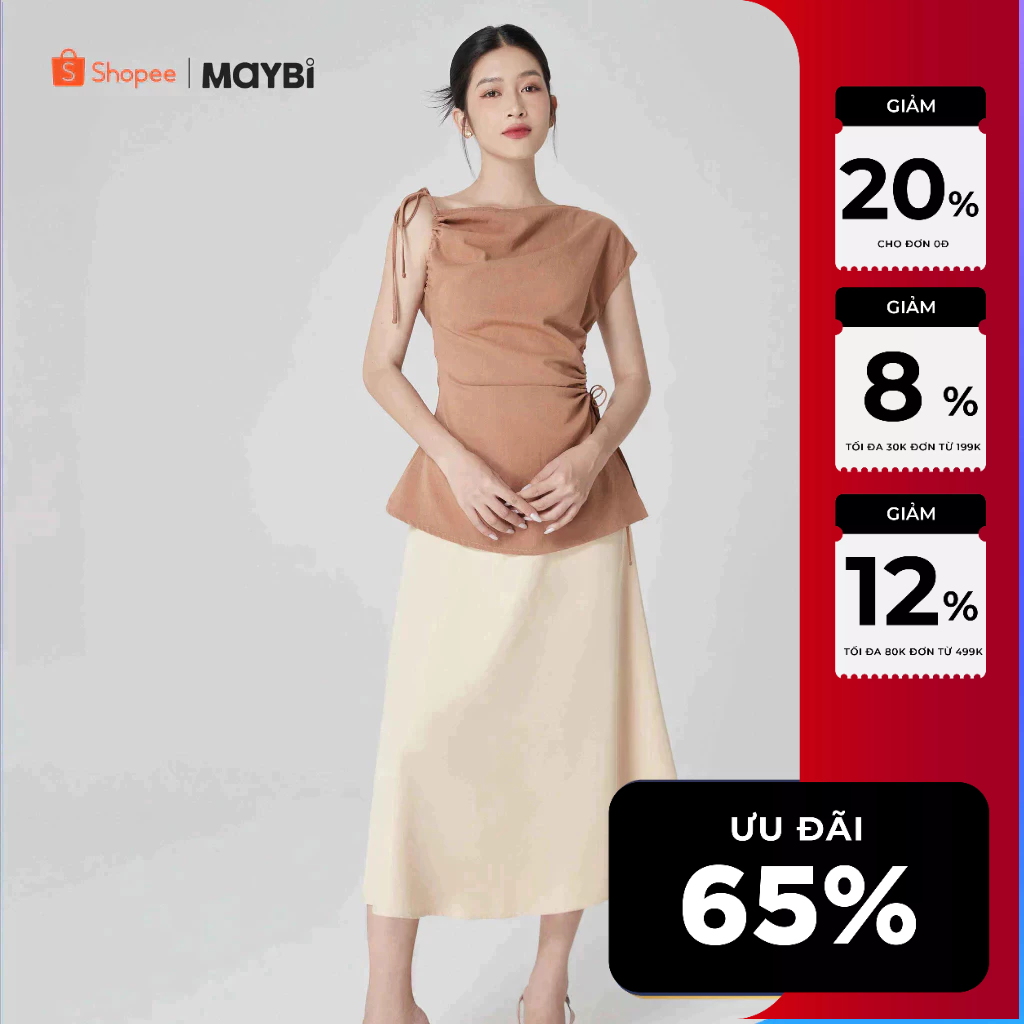MAYBI Chân váy A cotton lạnh