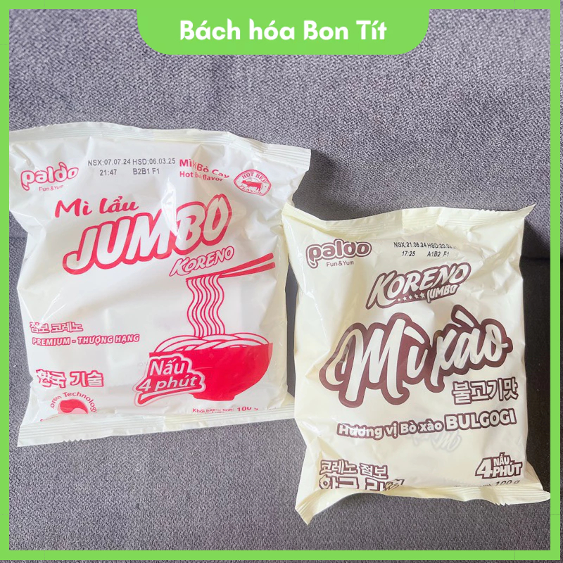 Mì Lẩu Jumbo Koreno / Mì Xào Tương Đen Nấu 4 phút
