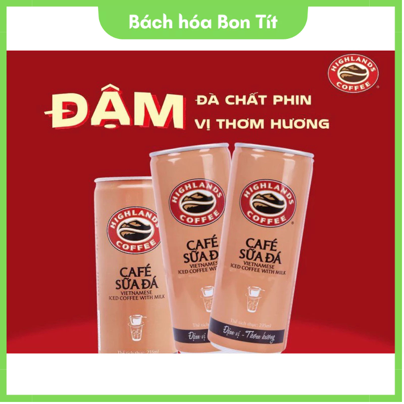 1 Lon Cà Phê Sữa Đá Highlands 185ml
