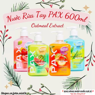  Nước Rửa Tay PAX 600ML Chiết Xuất Yến Mạch Chống Oxy Hóa Bảo Vệ Da Tay Kháng Khuẩn Hiệu Quả 