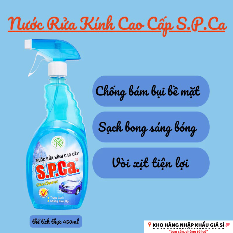 Nước Lau Kính Cao Cấp S.P.Ca 450ML