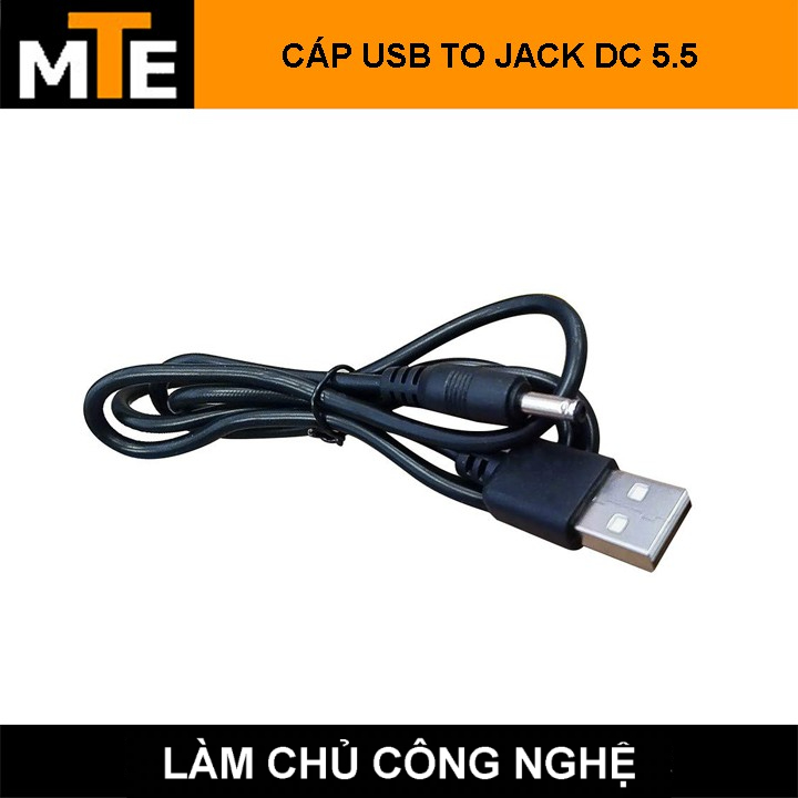 Cáp USB to Jack DC 5.5*2.1mm Đực