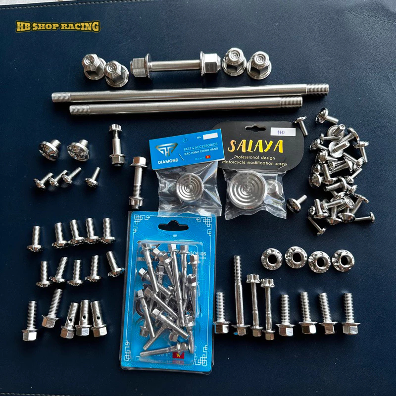 full ốc salaya thái v2 xe winner/win x mẫu cnc thái v2 chất liệu inox 304